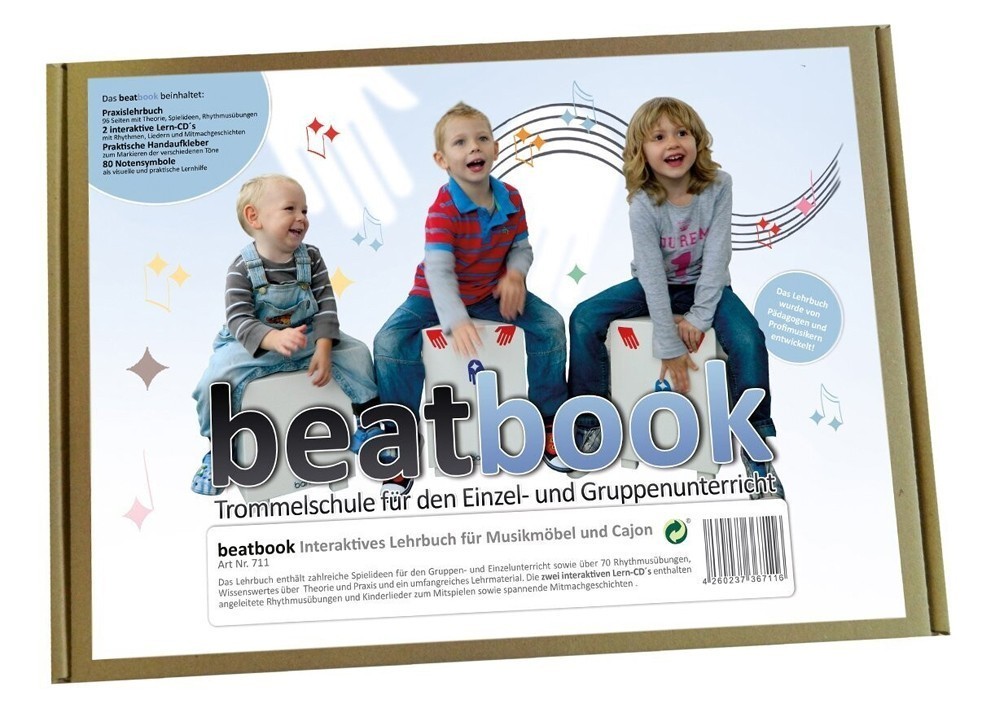 Das beatbook wurde speziell für den Einsatz in Kindergärten, Schulen und Musikgruppen entwickelt. 